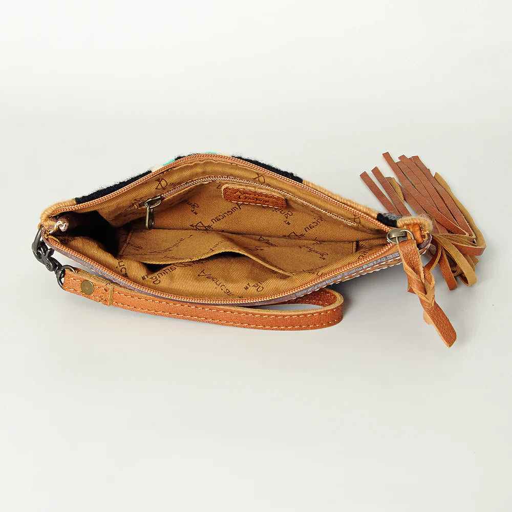 American Darling Hand Tooled, Saddle Blanket Crossbody Purse 344AT