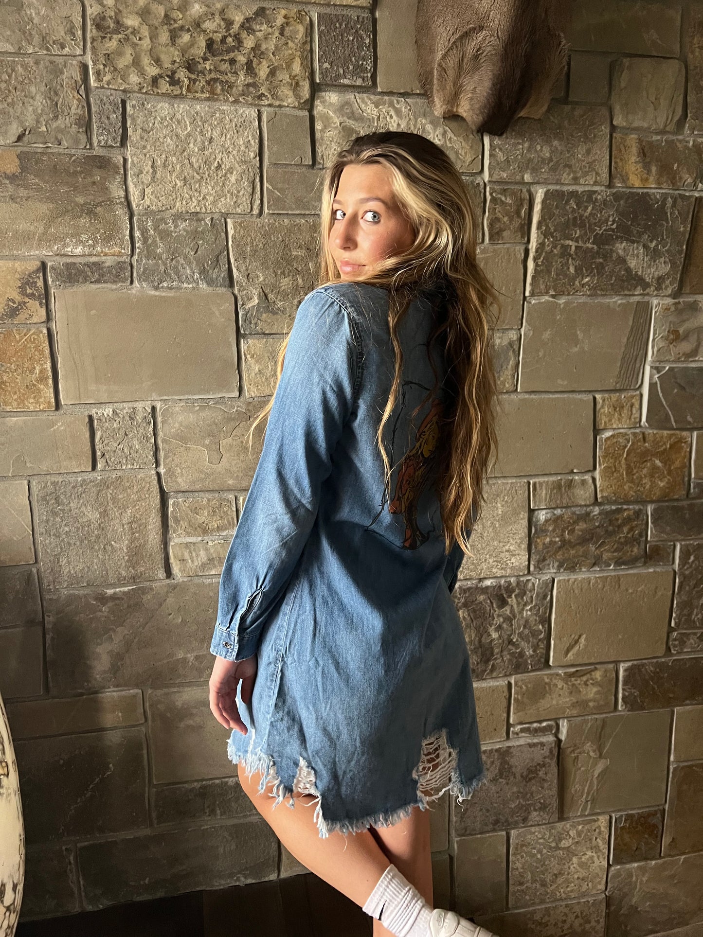 Hotter than a $2 Pistol Denim Dress