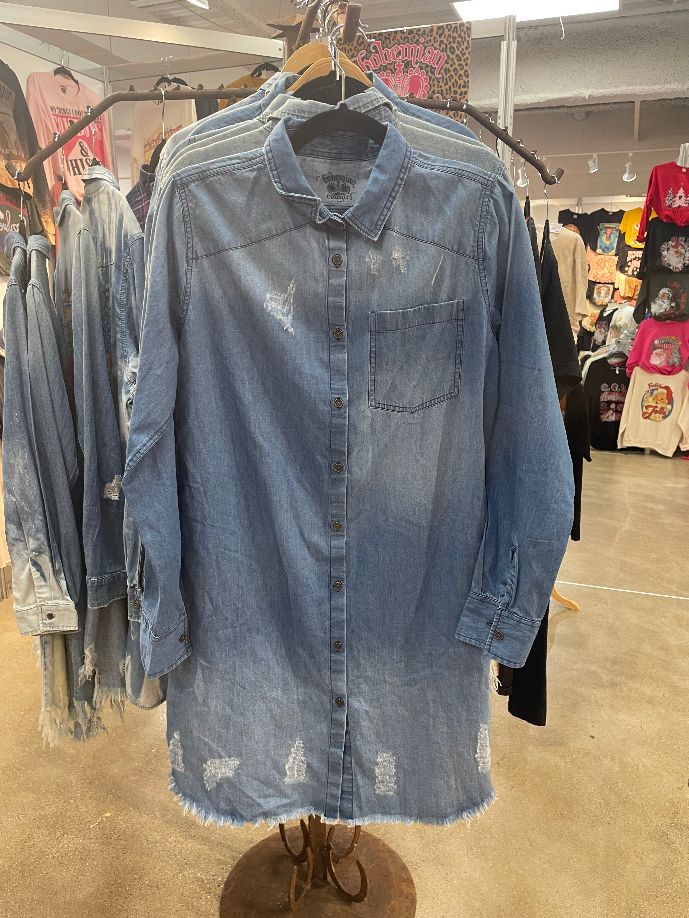 Cowboy's 74 Vintage Print Denim Dress