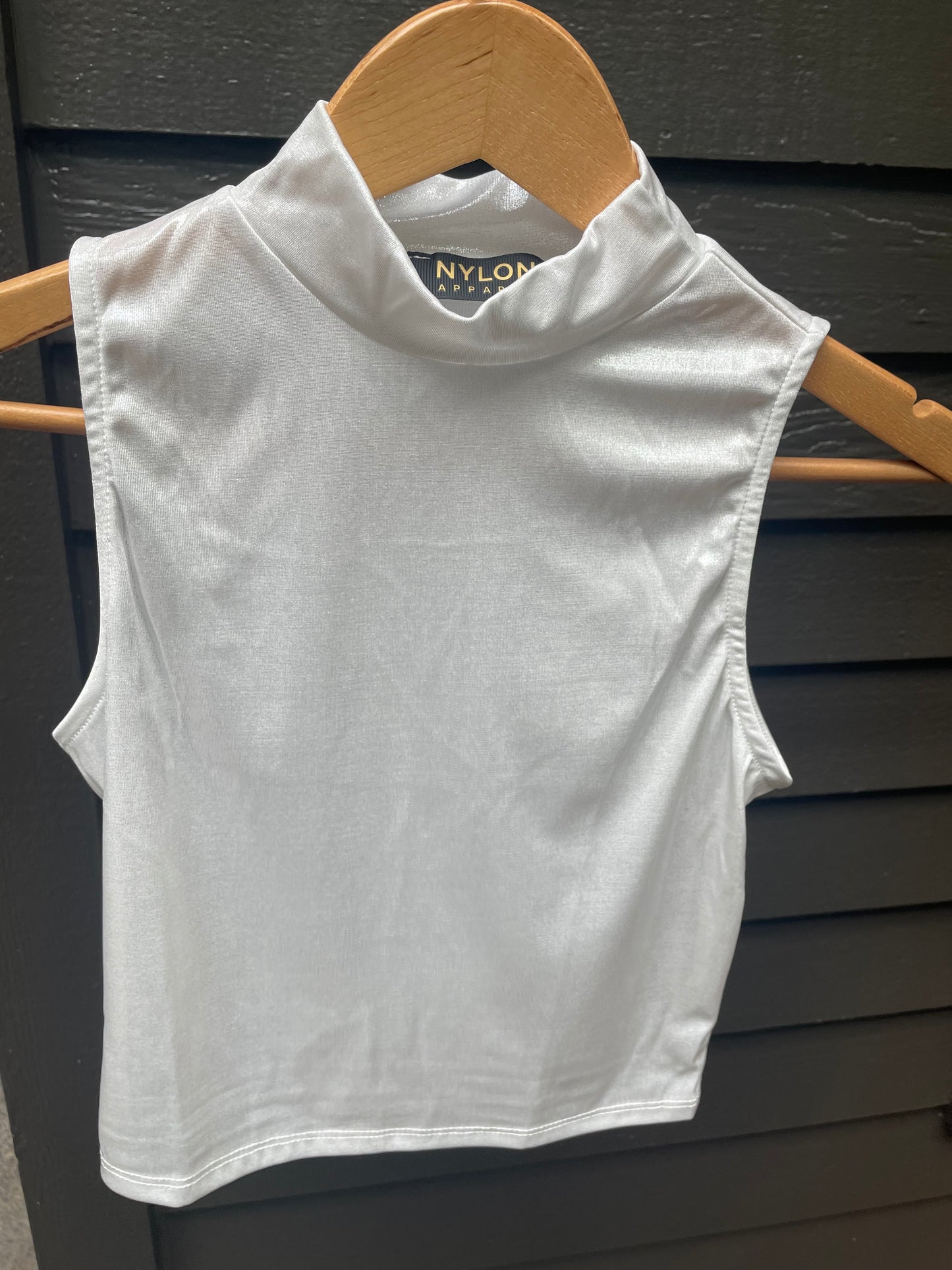 Skinny Mock Neck Crop Top