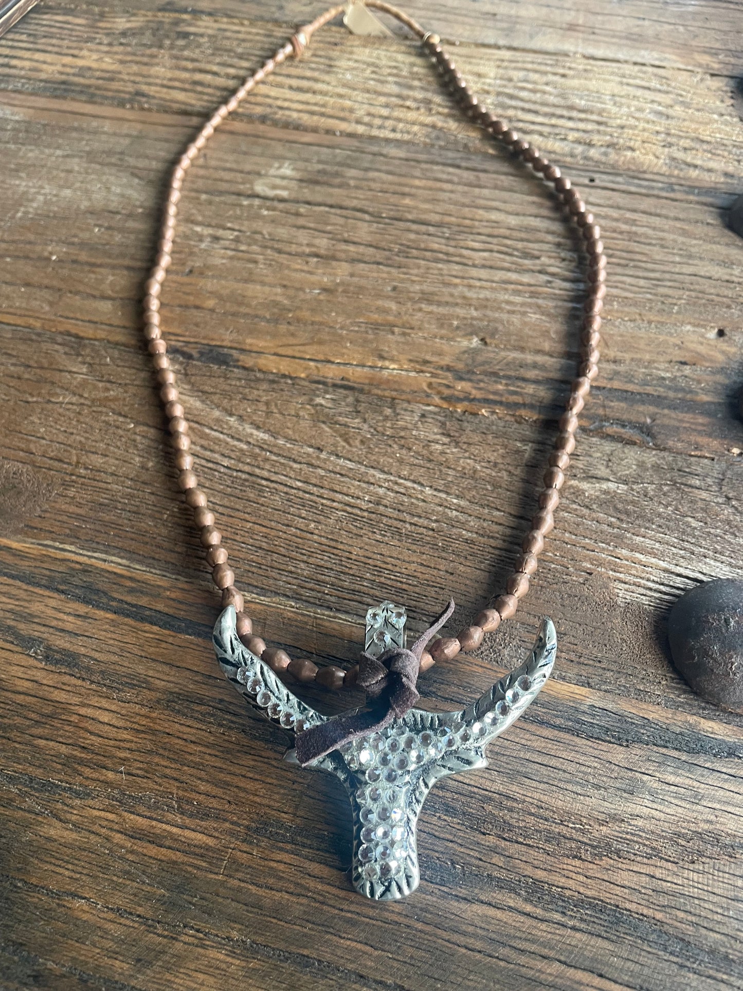 Longhorn necklace