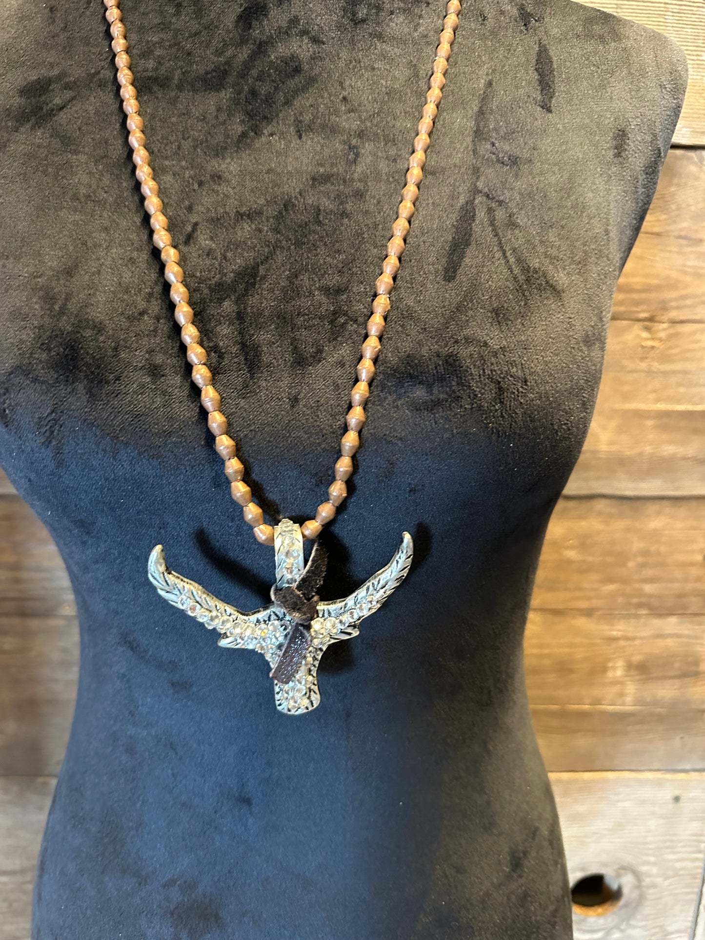Longhorn necklace
