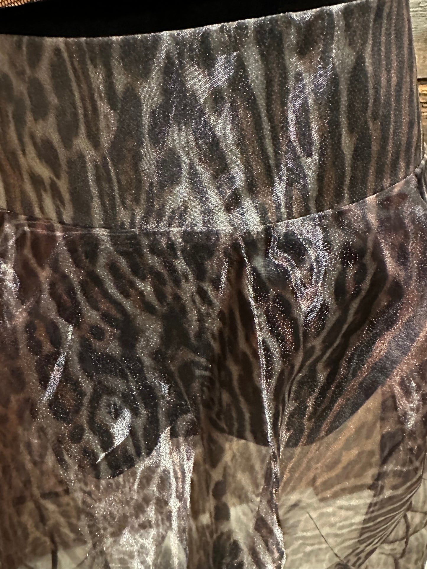 Animal Print Organza Long Skirt