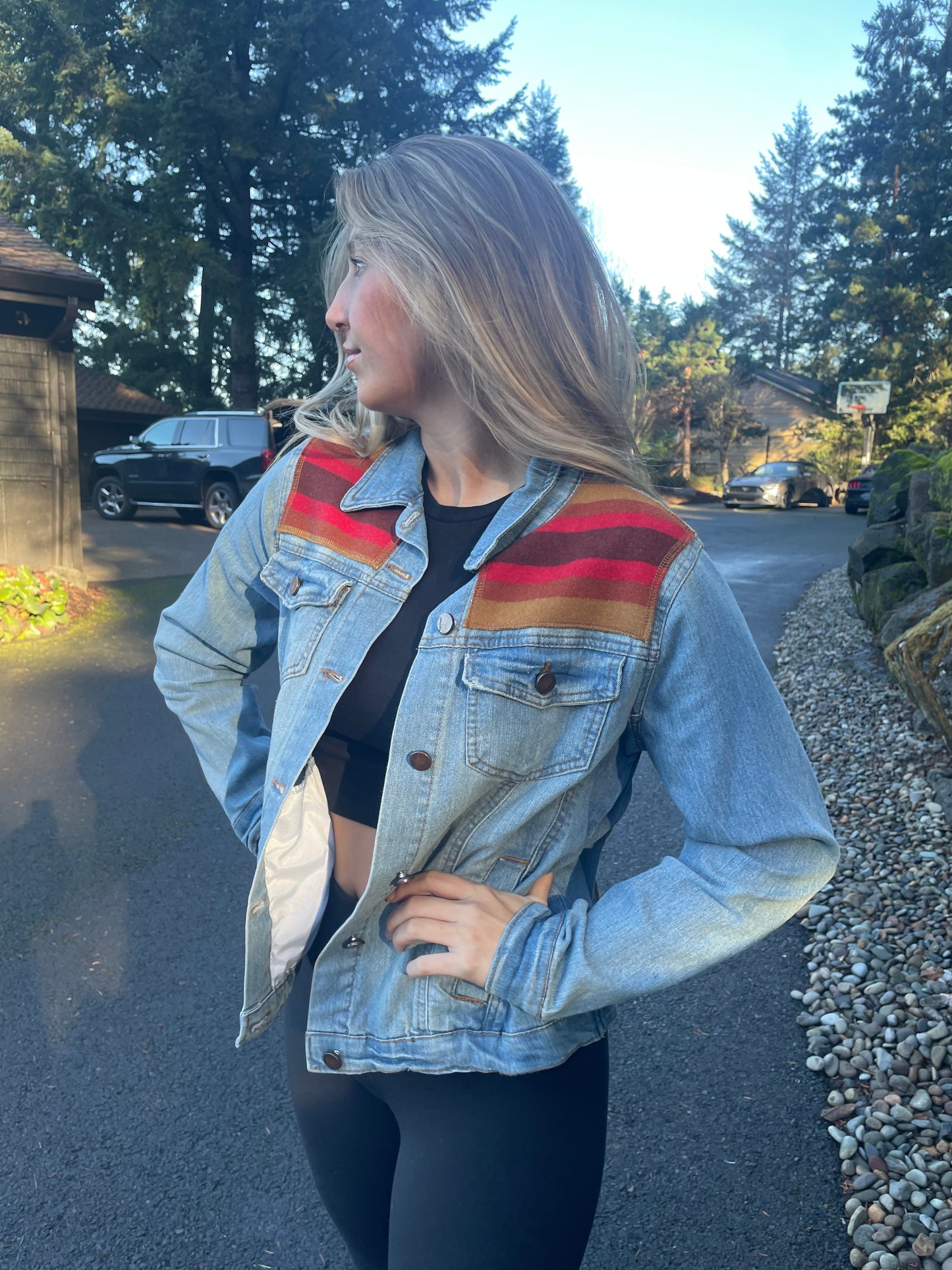 Denim Jacket with Pendleton Wool Accents