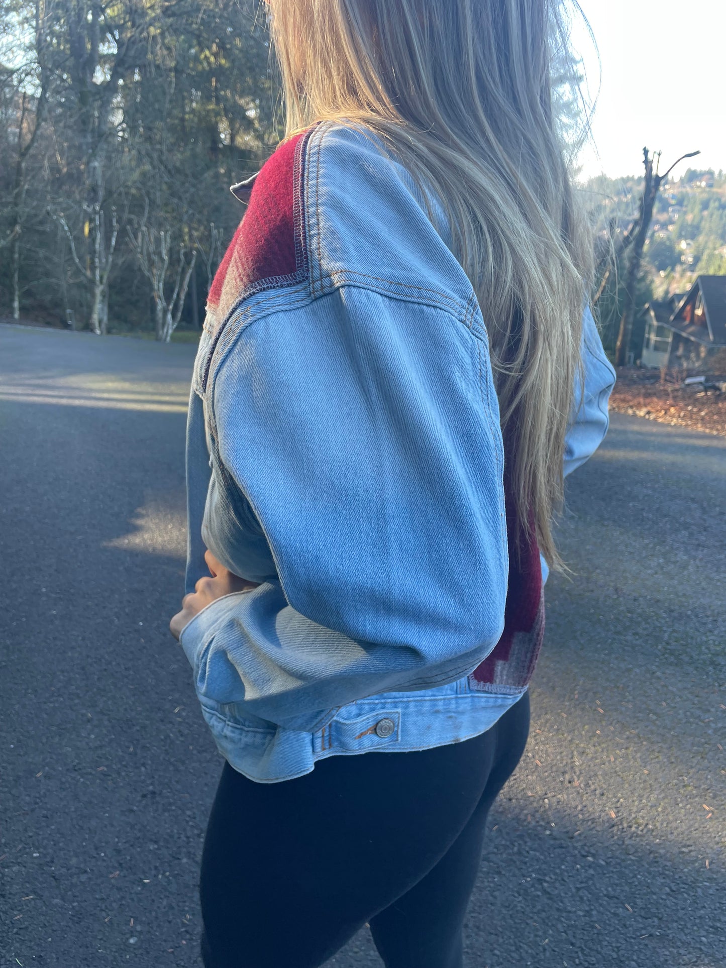 Denim Jacket with Pendleton Wool Accents