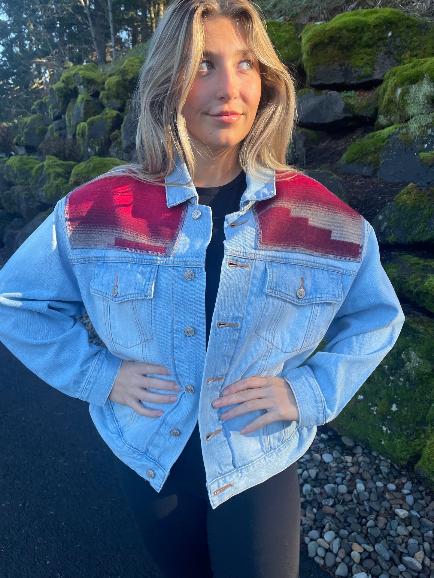 Denim Jacket with Pendleton Wool Accents