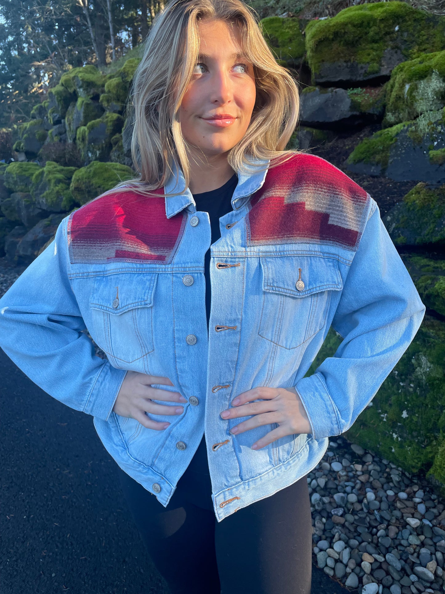 Denim Jacket with Pendleton Wool Accents