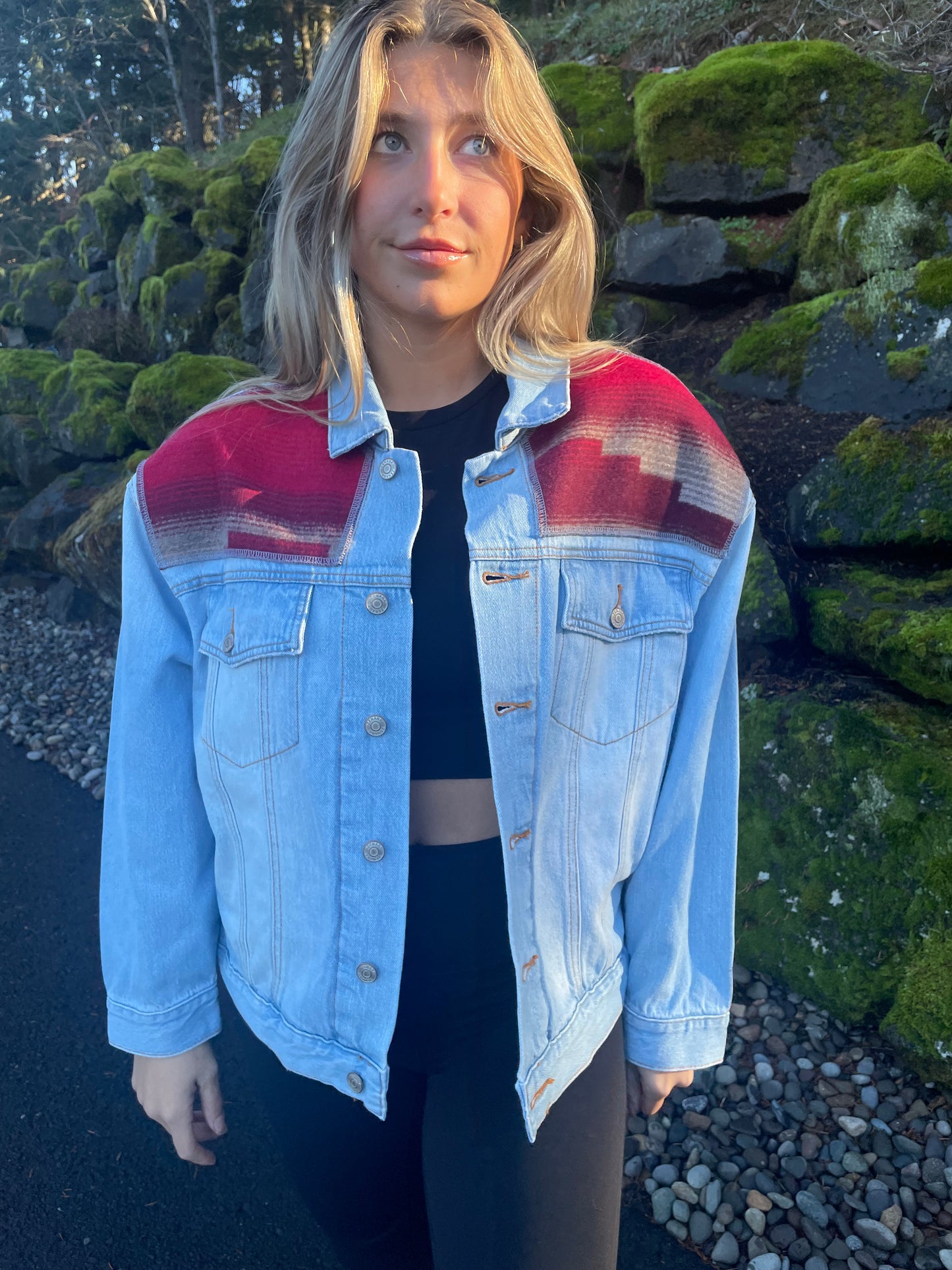 Denim Jacket with Pendleton Wool Accents