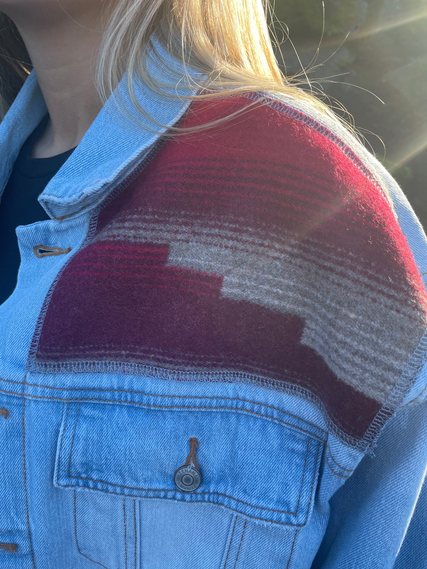 Denim Jacket with Pendleton Wool Accents