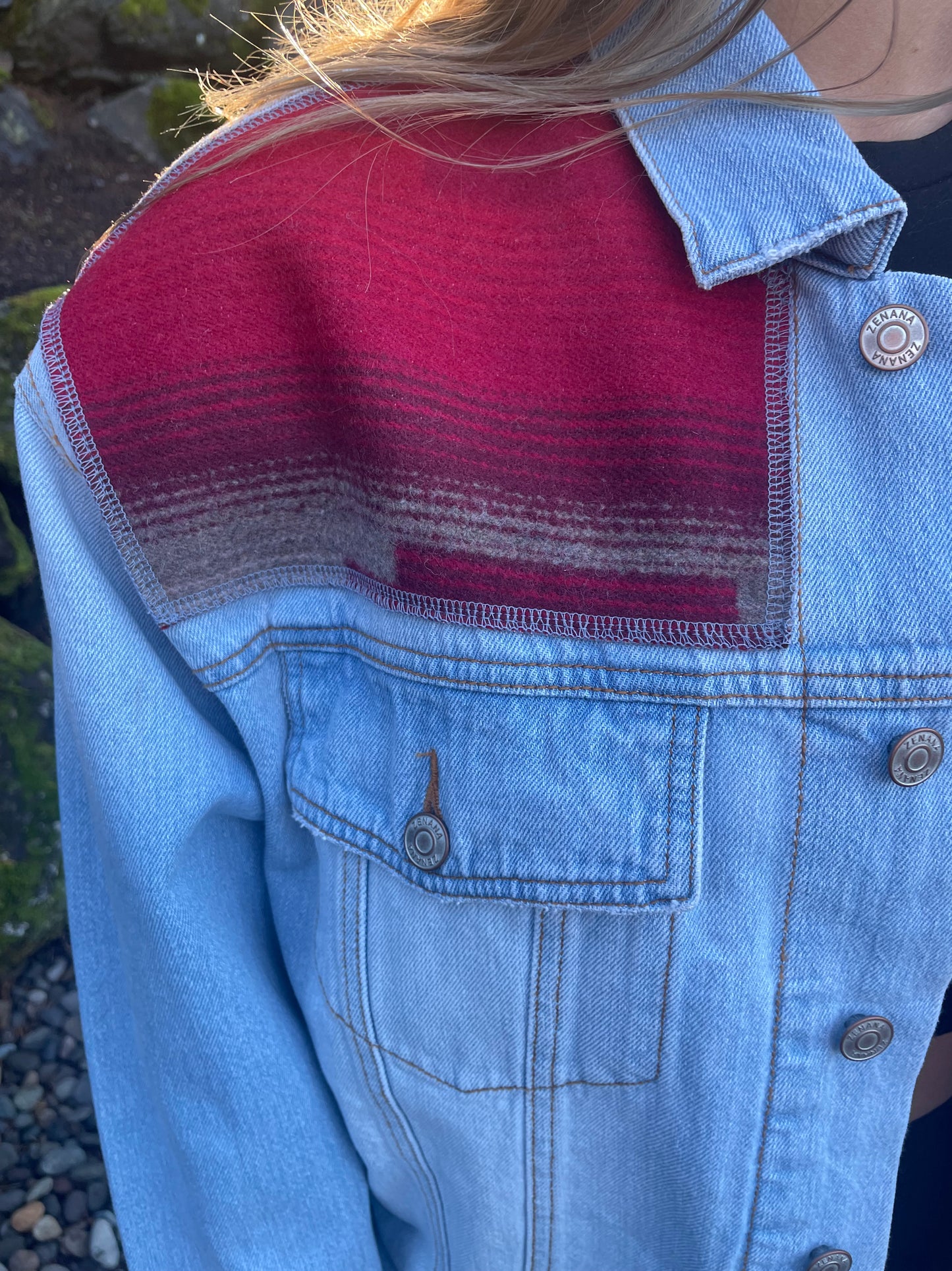 Denim Jacket with Pendleton Wool Accents