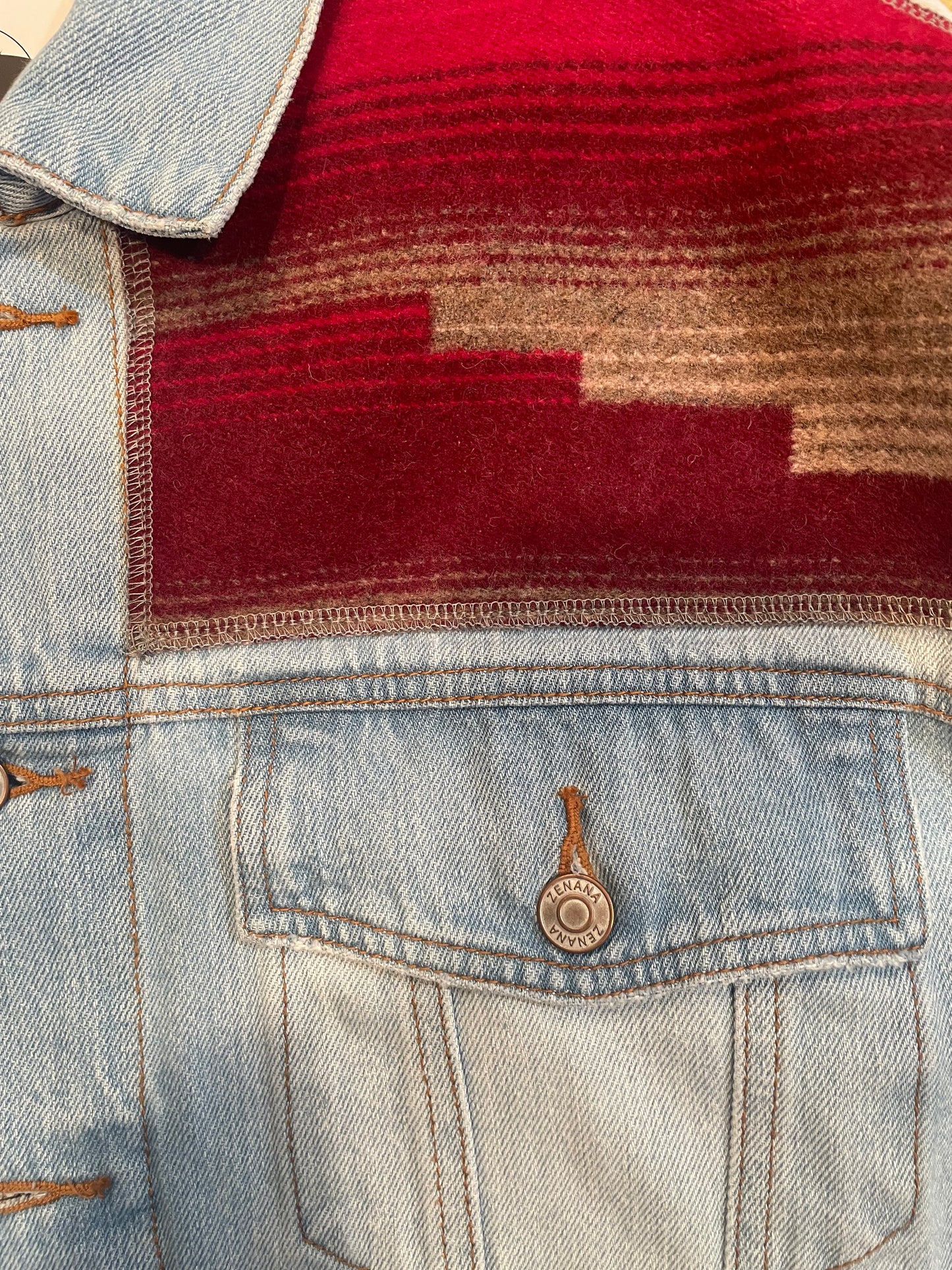 Denim Jacket with Pendleton Wool Accents