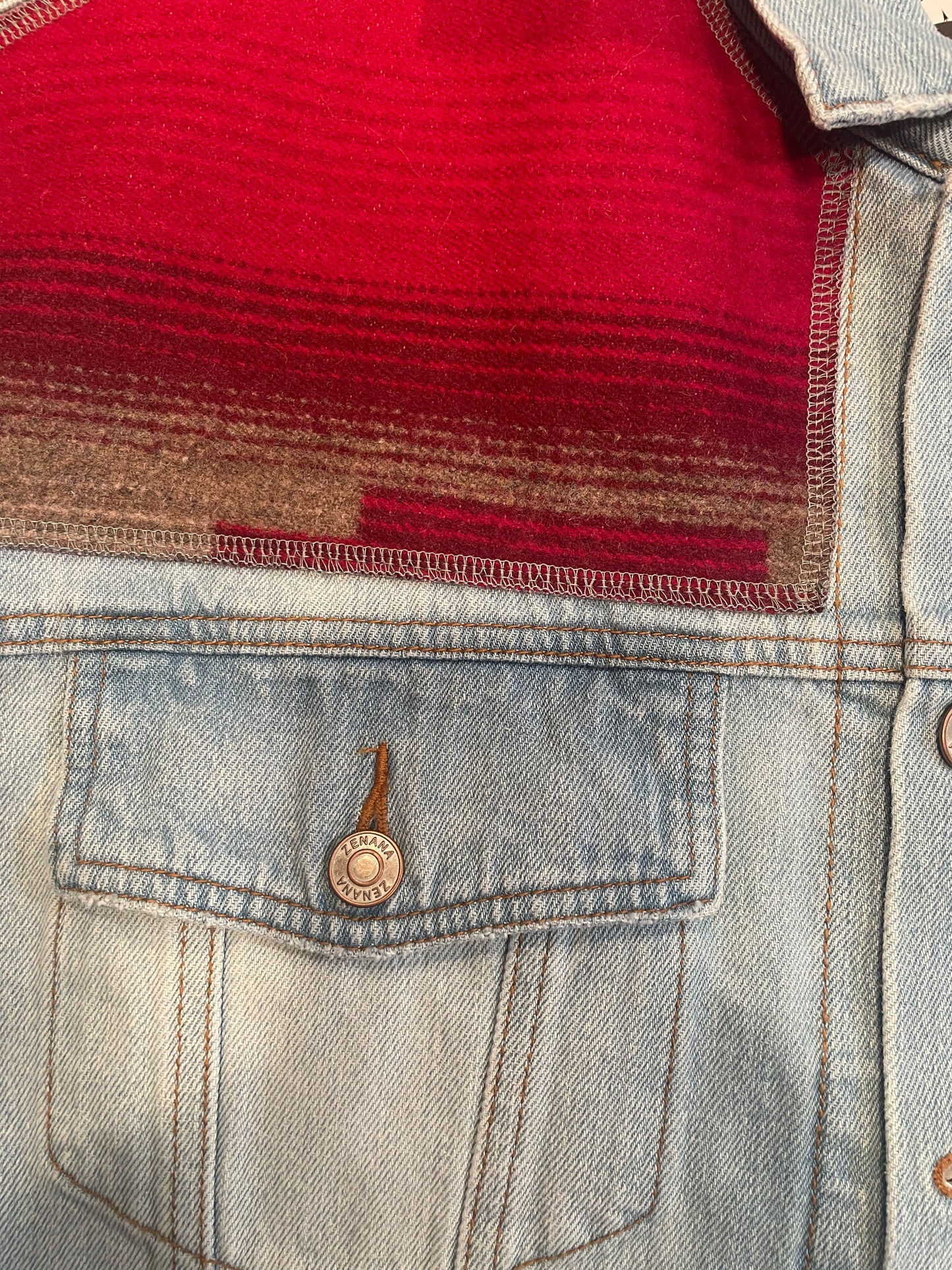 Denim Jacket with Pendleton Wool Accents