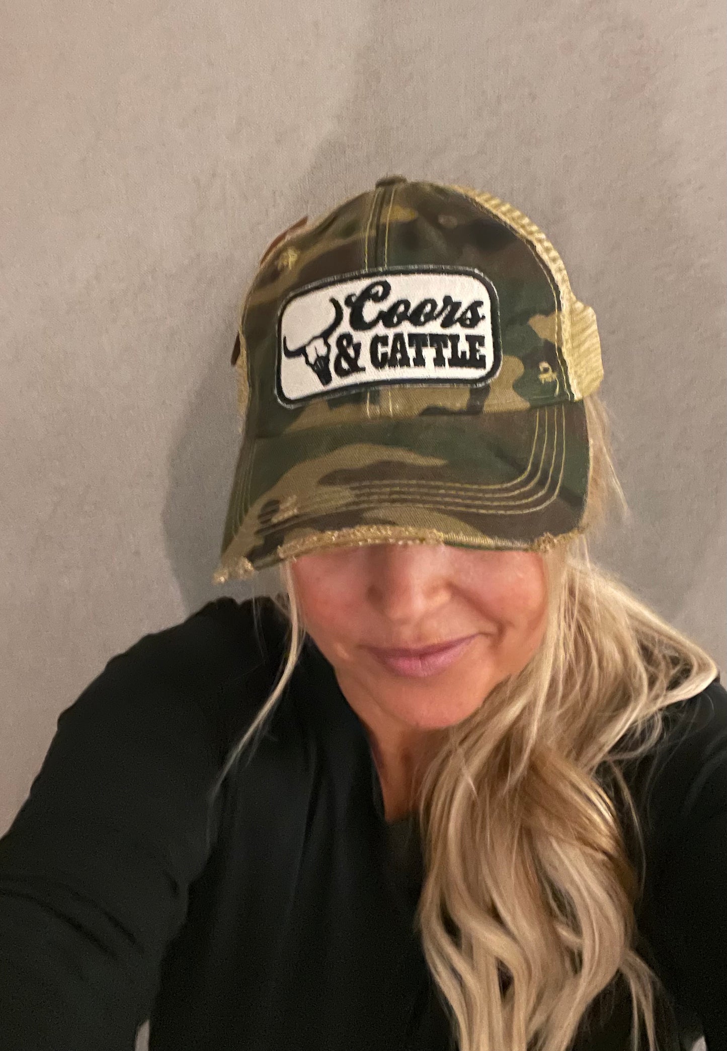 Coors & Cattle Distressed Hat