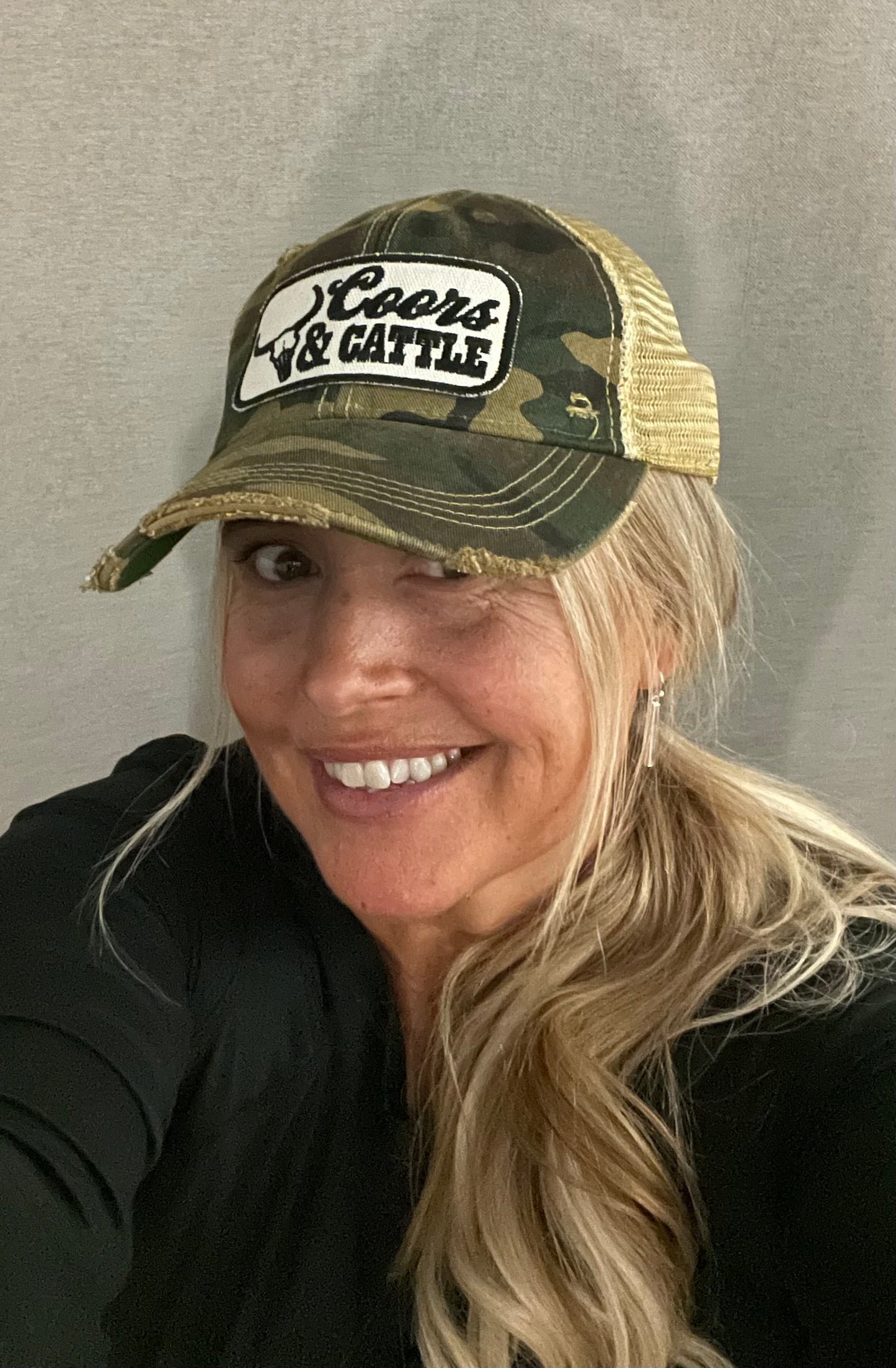 Coors & Cattle Distressed Hat