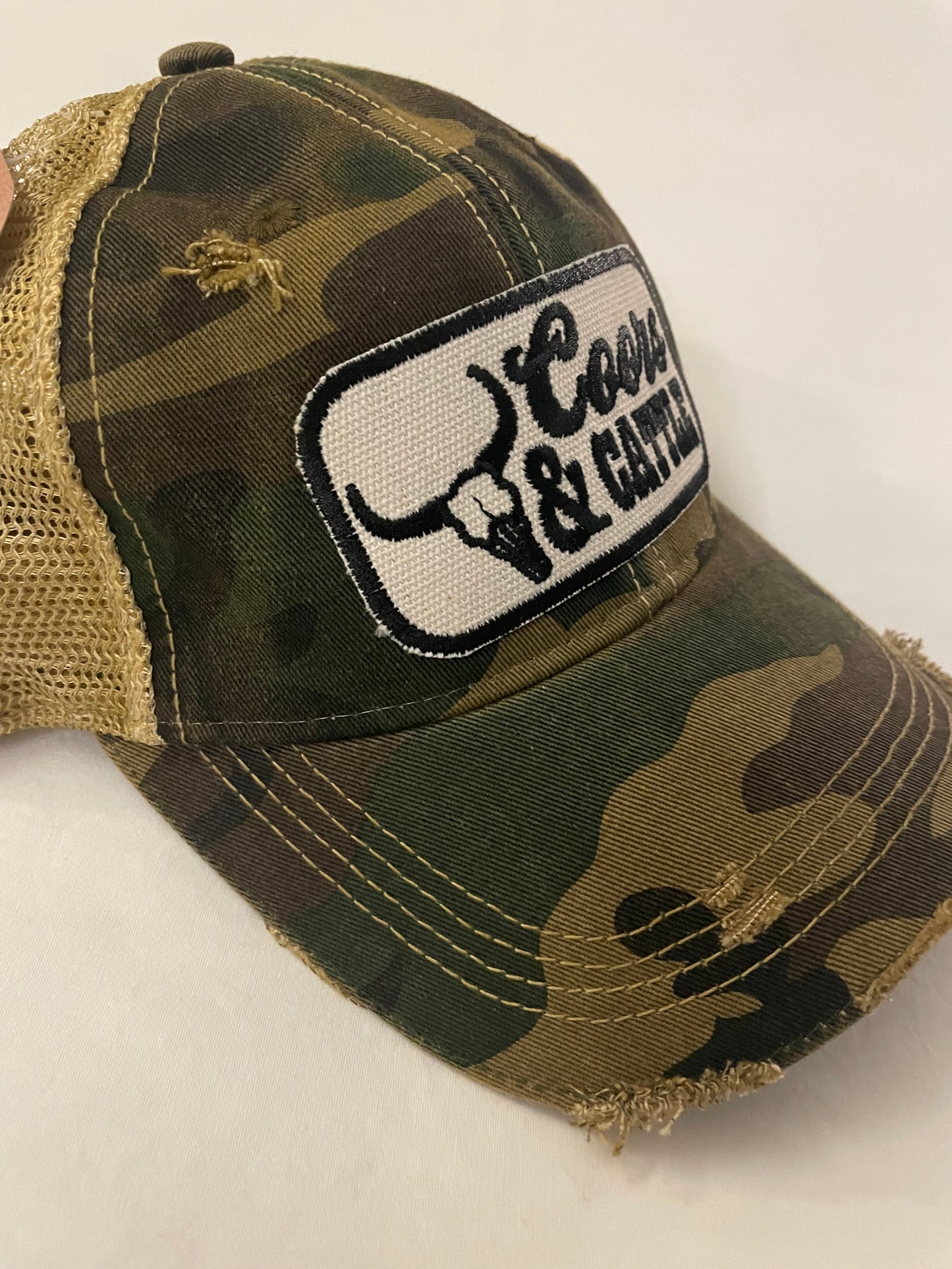 Coors & Cattle Distressed Hat