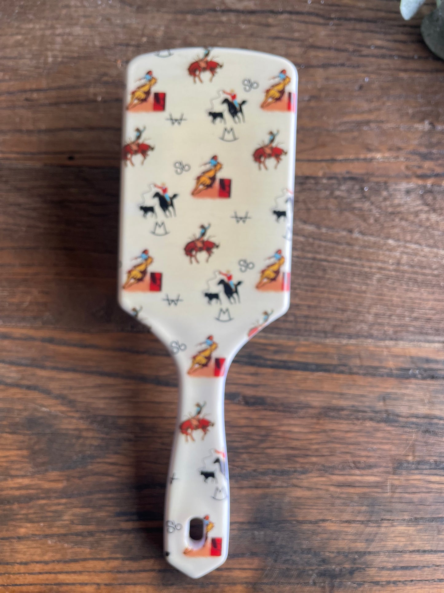 Western Print Hairbrush