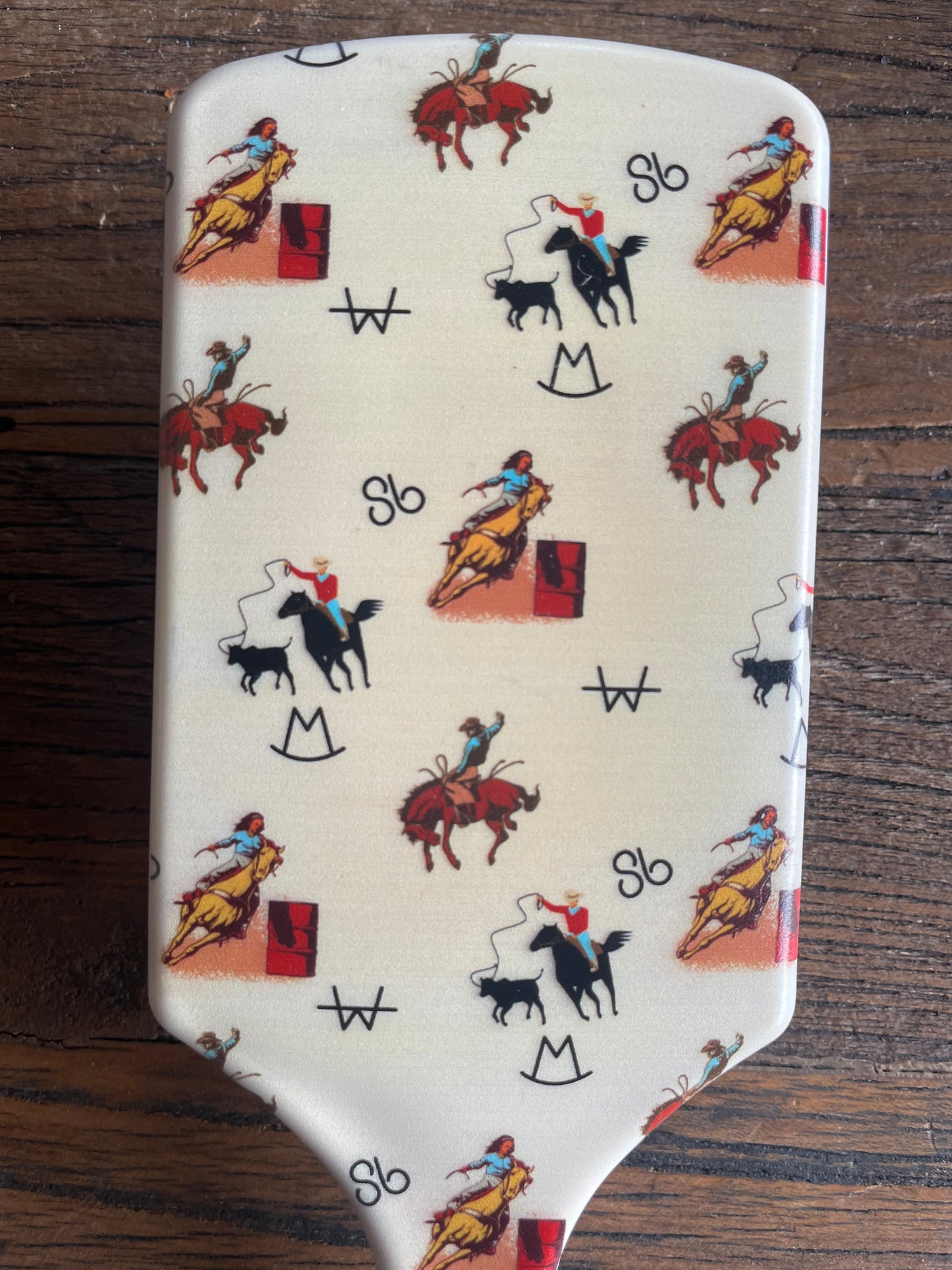 Western Print Hairbrush