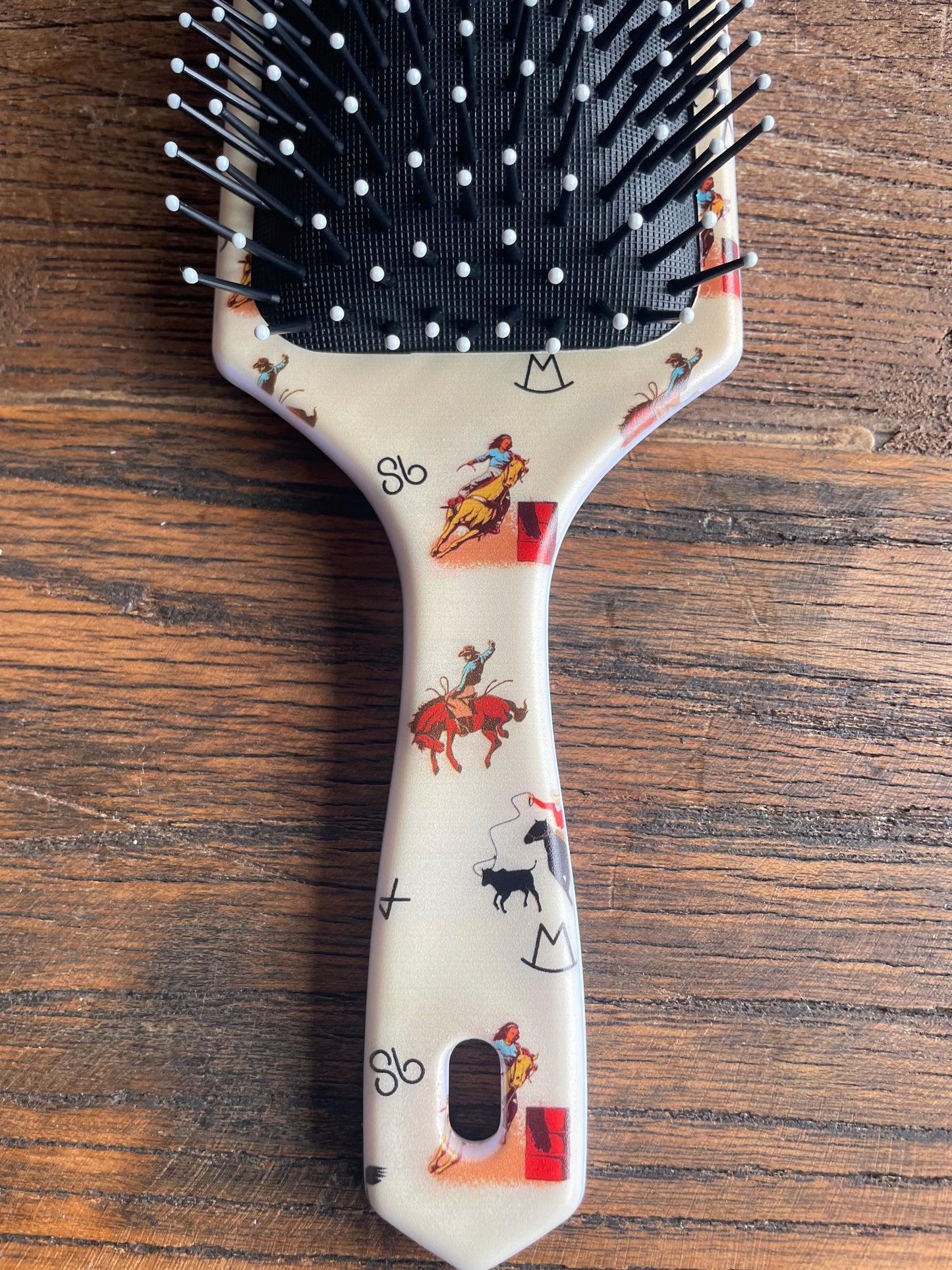 Western Print Hairbrush