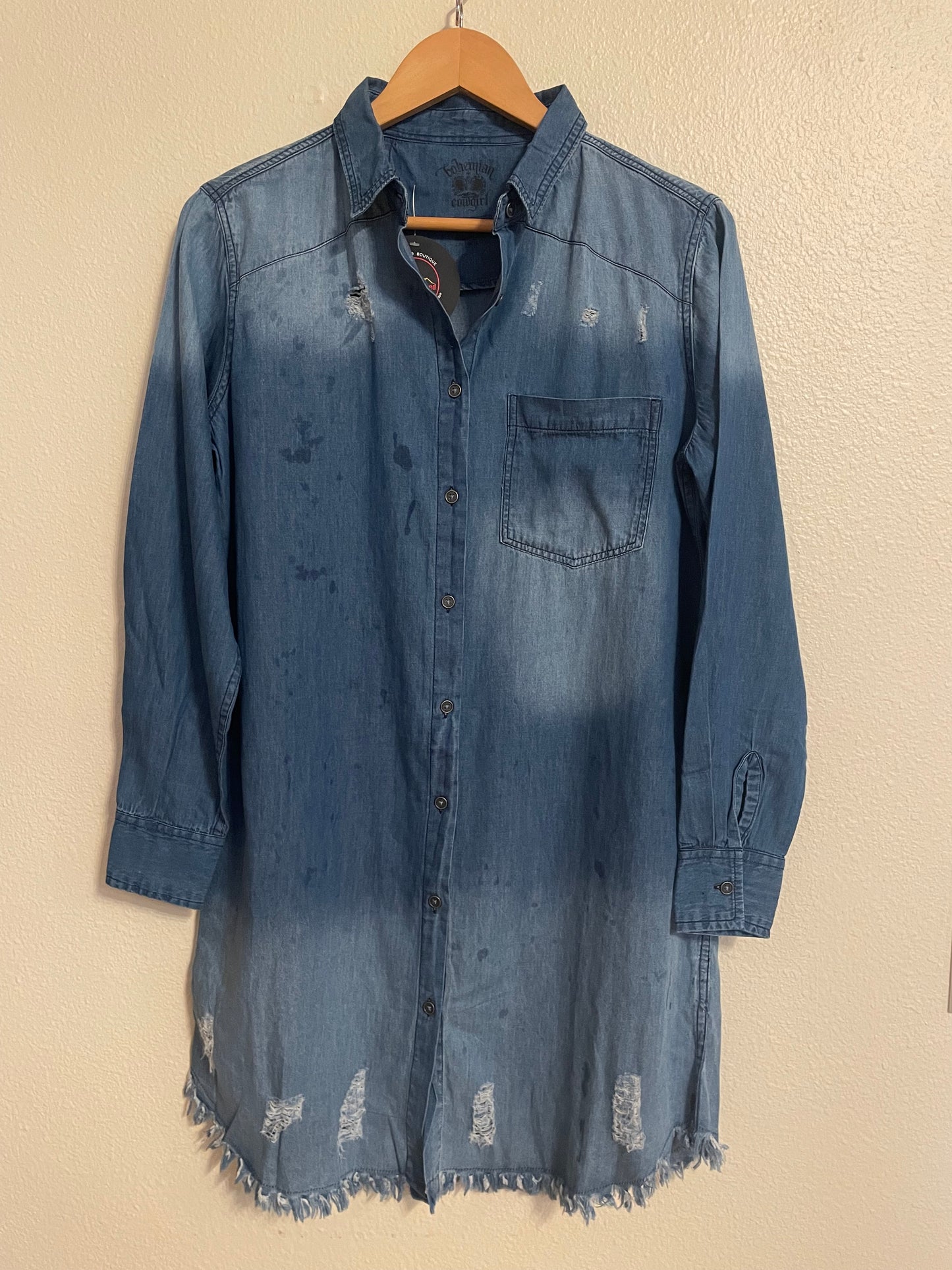 WALLEN Denim Graphic Dress/Cardigan