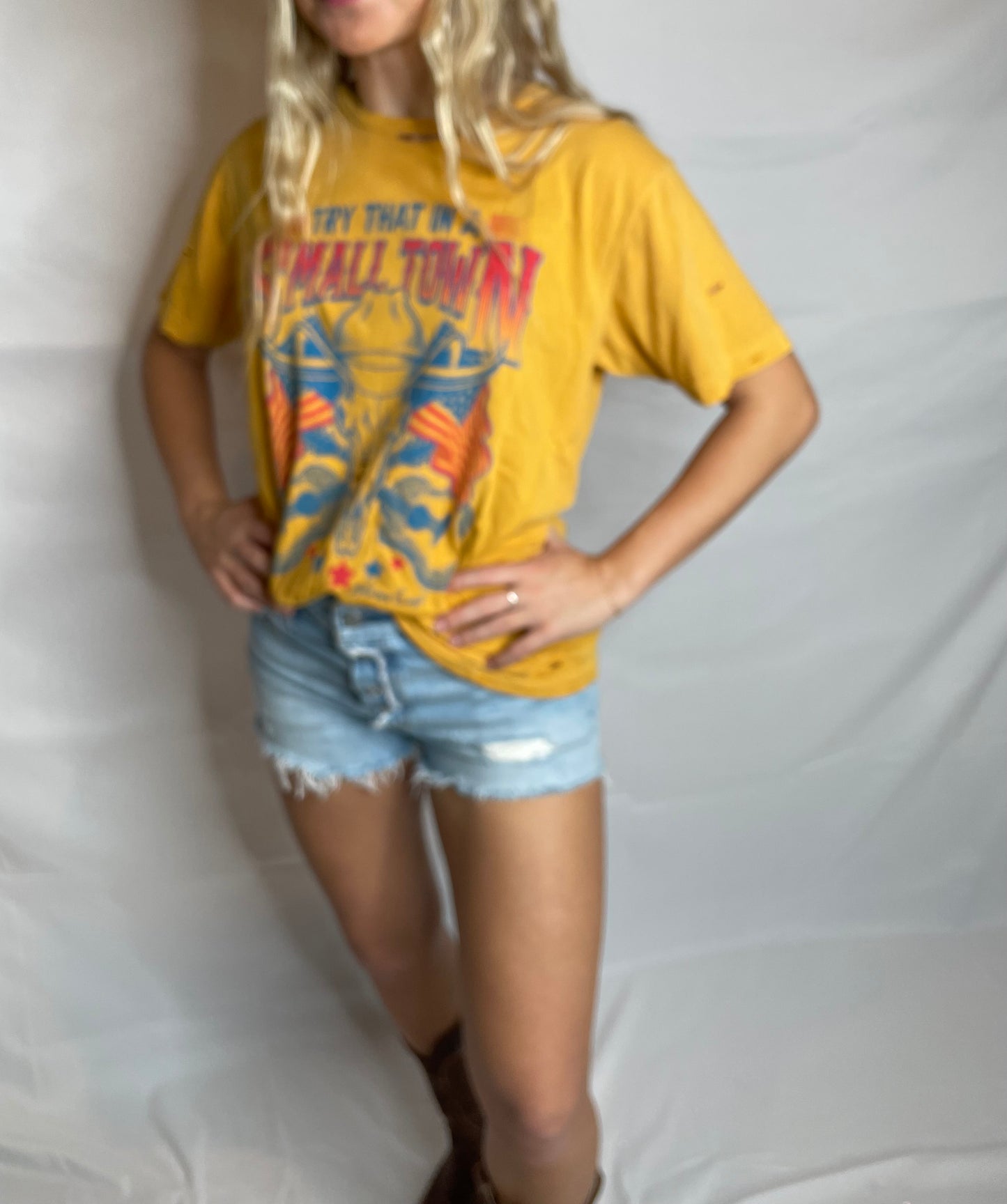 Try That In A Small Town Distreseed T-Shirt