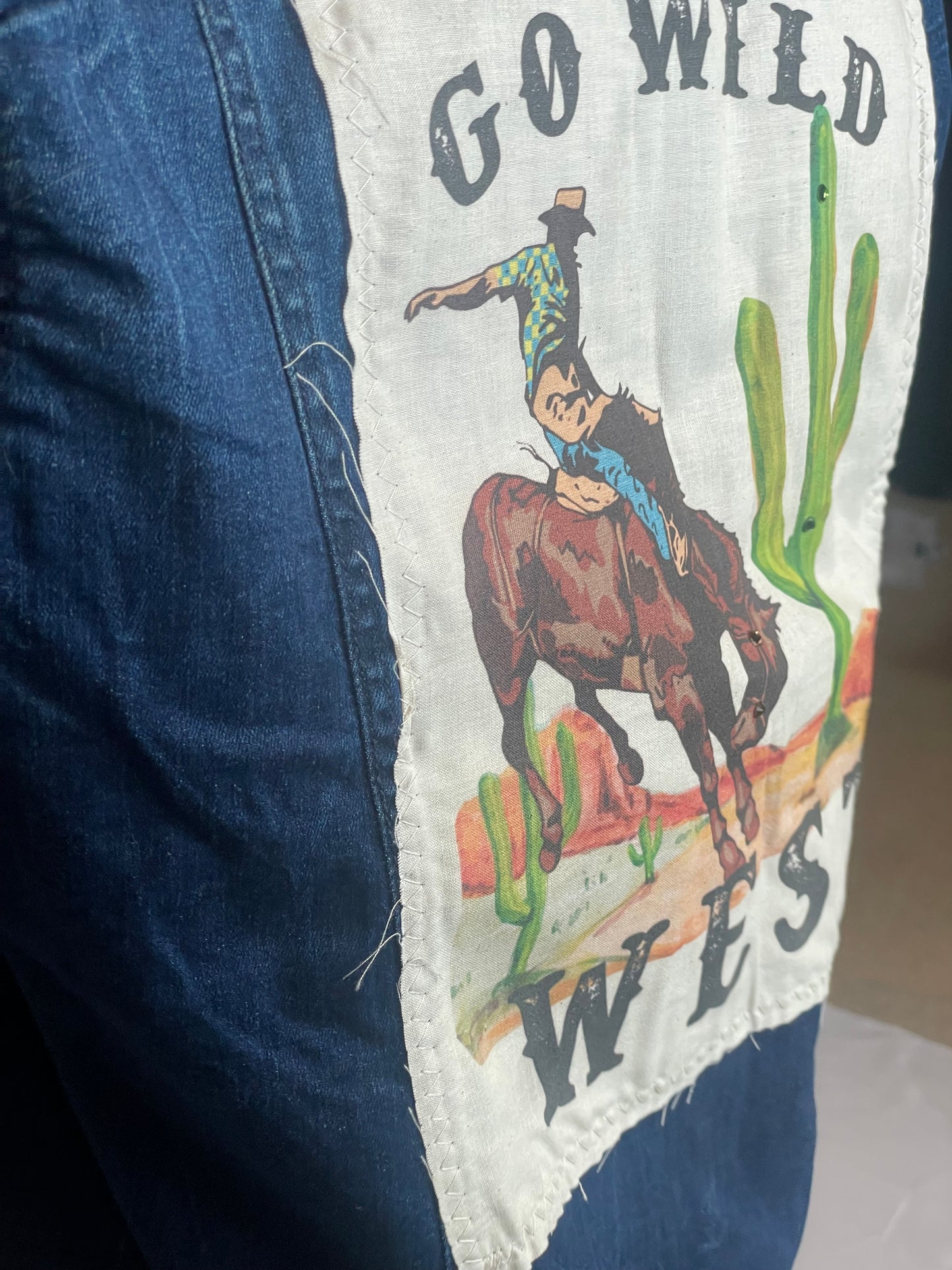 Go Wild West Denim jacket Distressed