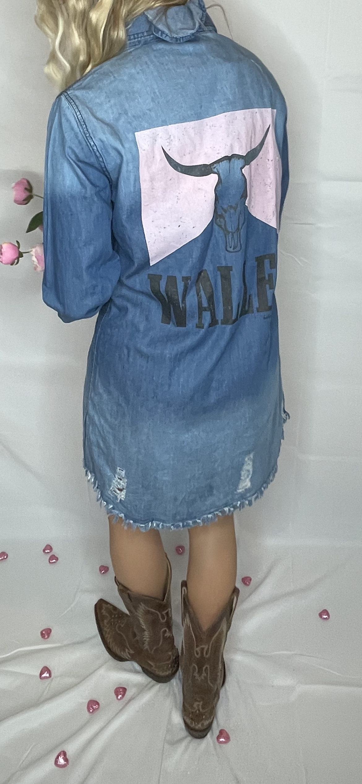 WALLEN Denim Graphic Dress/Cardigan