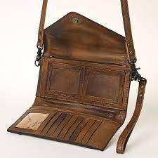 American Darling Hand Tooled Genuine Leather with Saddle Blanket Crossbody 906A