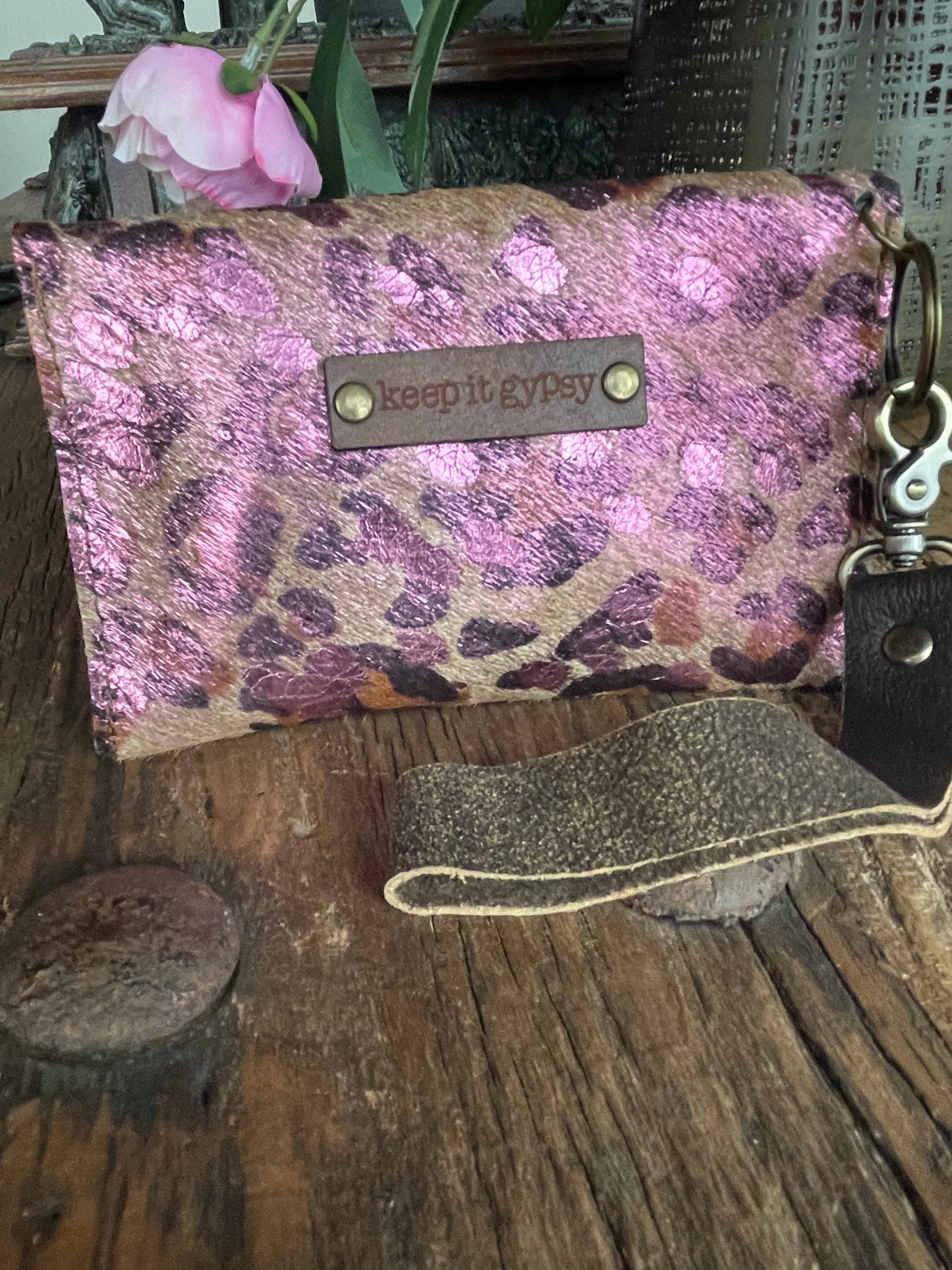 UPCYCLED Leather Hand wallet/purse
