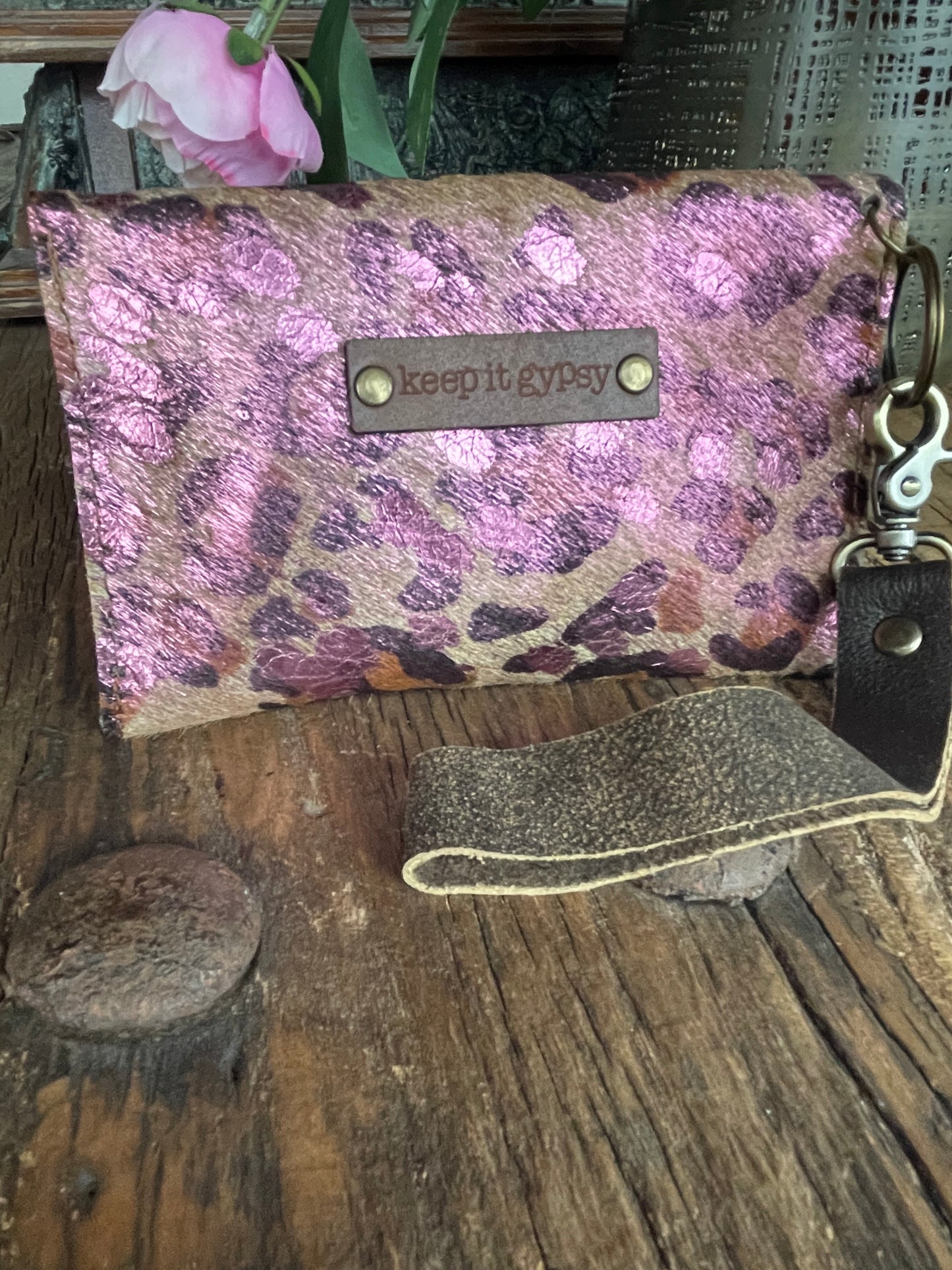 UPCYCLED Leather Hand wallet/purse