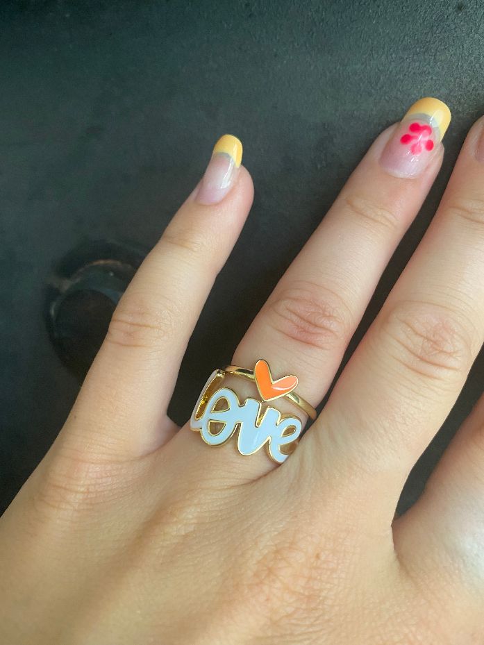 "Love" ring stack