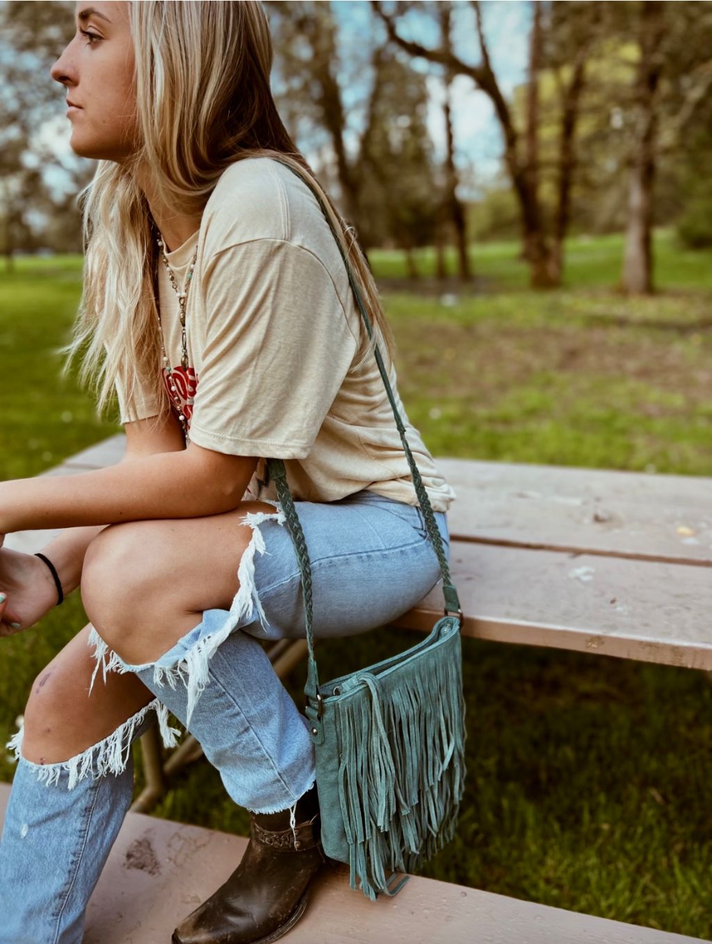 Wrangler Tiered Fringe Purse