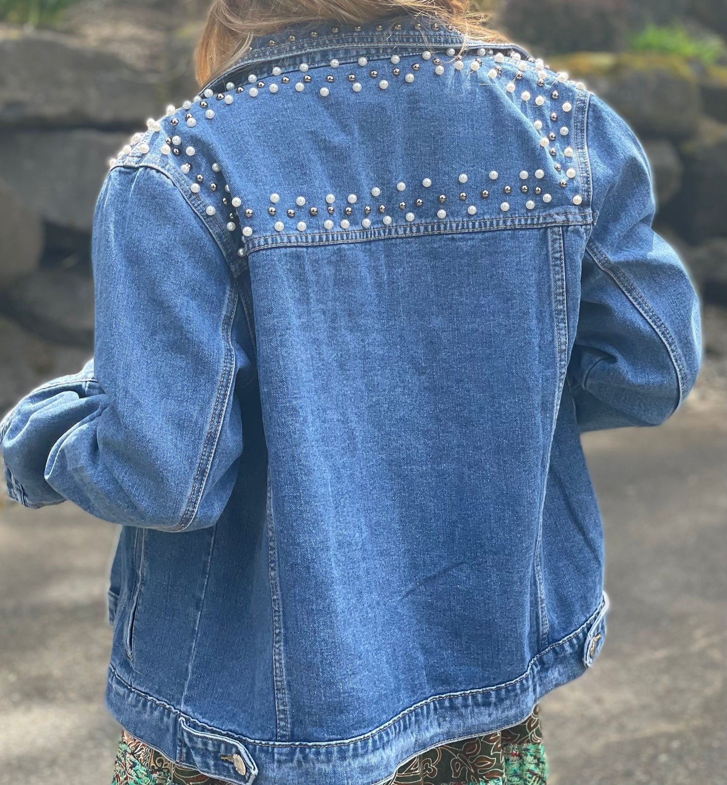 Jean Jacket with Pearls ~"With the Band"