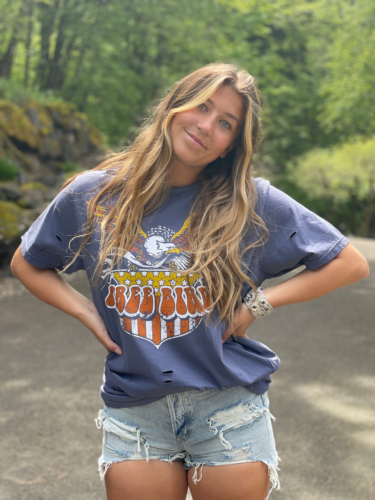 "Free Bird" Distressed tshirt