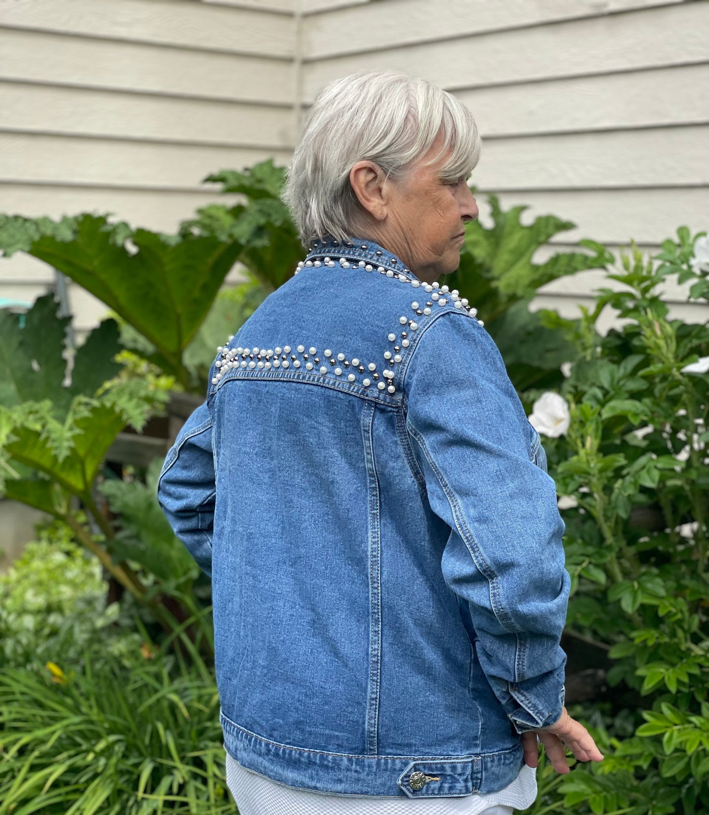 Jean Jacket with Pearls ~"With the Band"