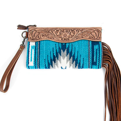 American Darling Hand Tooled, Saddle Blanket Crossbody Purse 344K