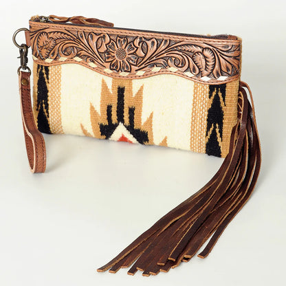 American Darling Hand Tooled, Saddle Blanket Crossbody Purse 344AL