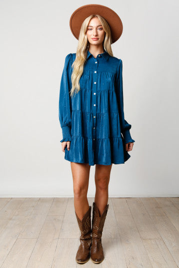 rhinestone shirt dress Rhinestone shirt dress