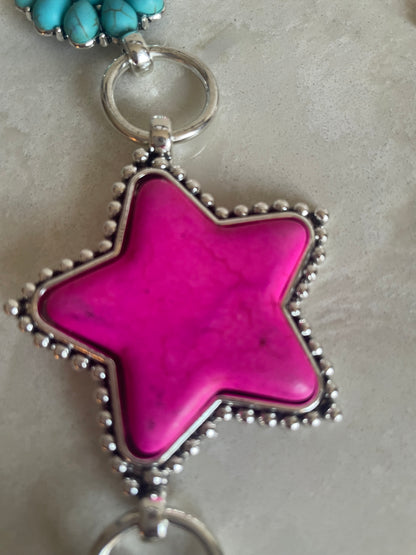 Pink Stars Concho belt