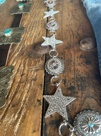 Silver Stars Concho Belt