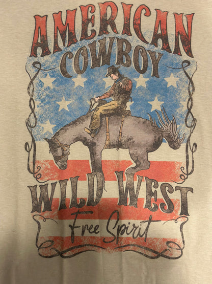 American Cowboy Wild West Graphic Tee Shirt