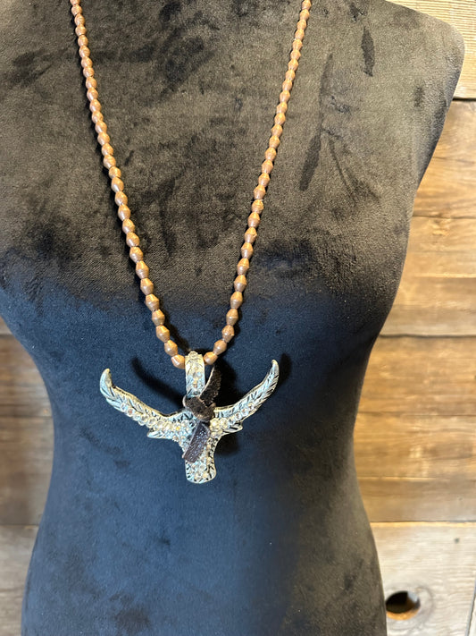 Longhorn necklace