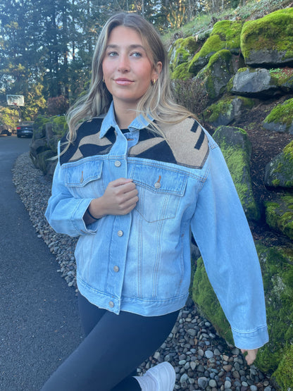 Denim Jacket with Pendleton Wool Accents