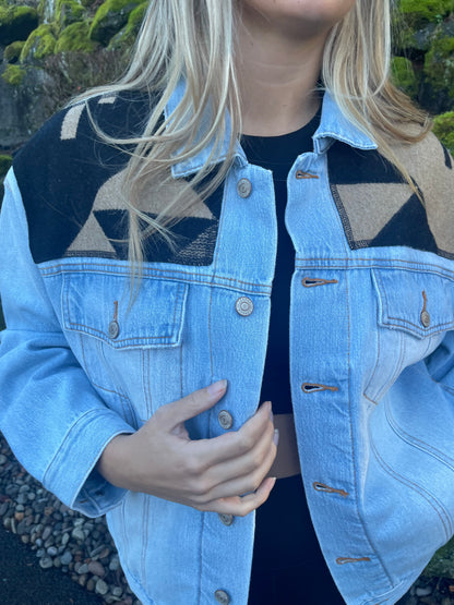 Denim Jacket with Pendleton Wool Accents