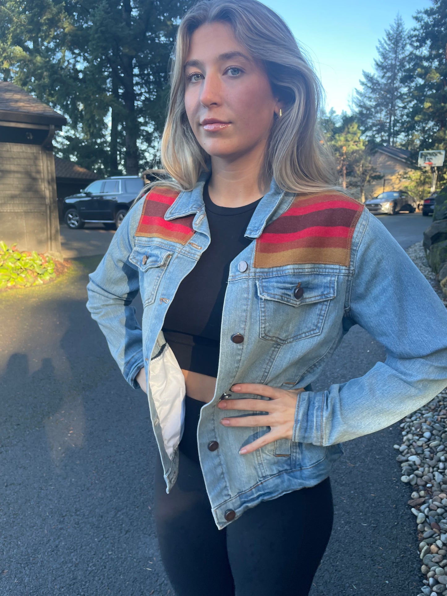 Denim Jacket with Pendleton Wool Accents