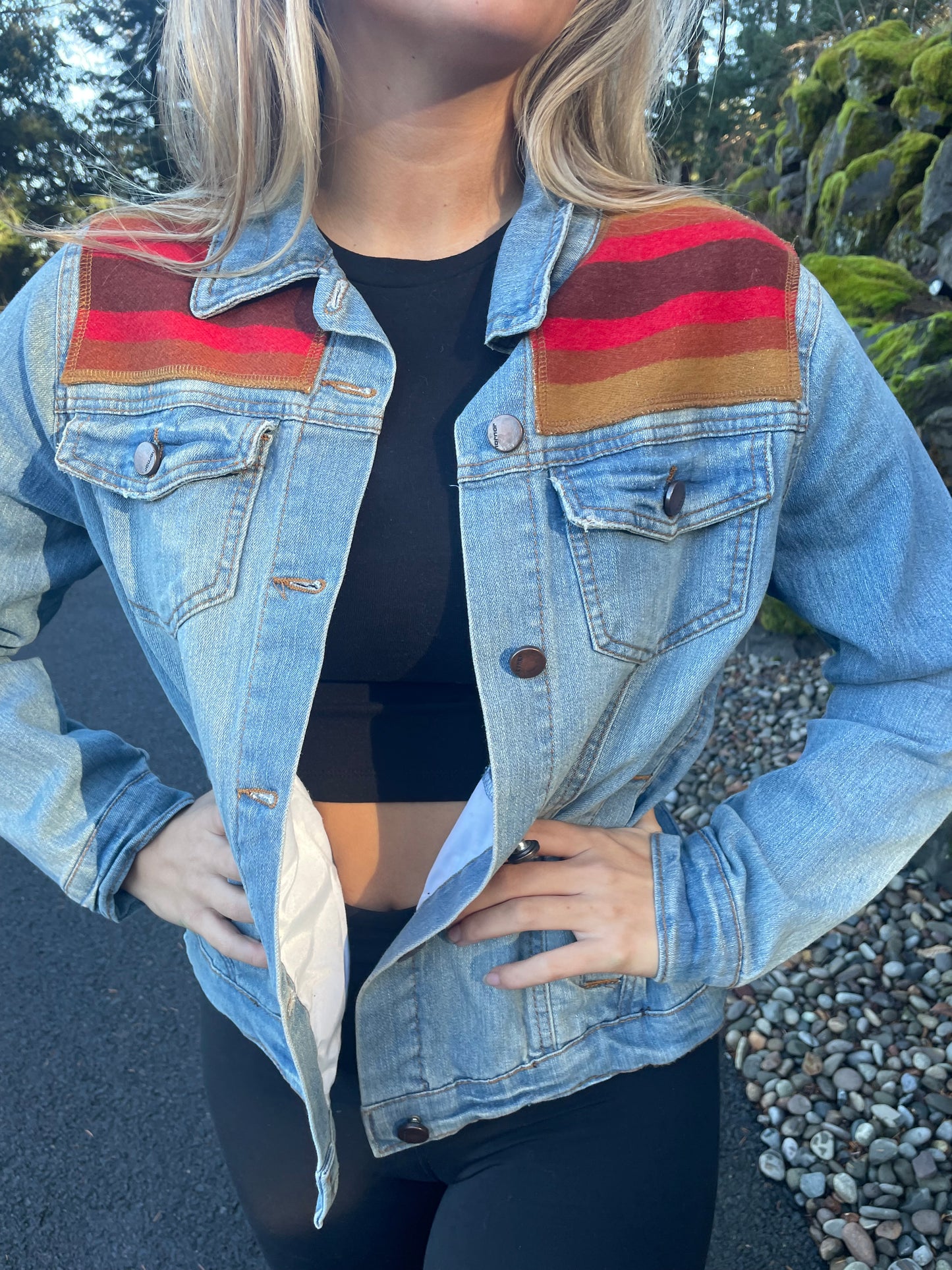 Denim Jacket with Pendleton Wool Accents