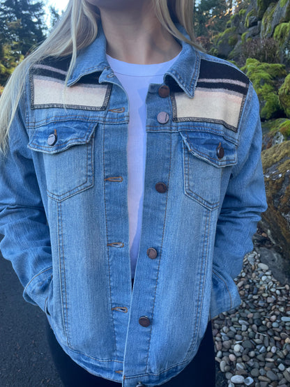Denim Jacket with Pendleton Wool Accents