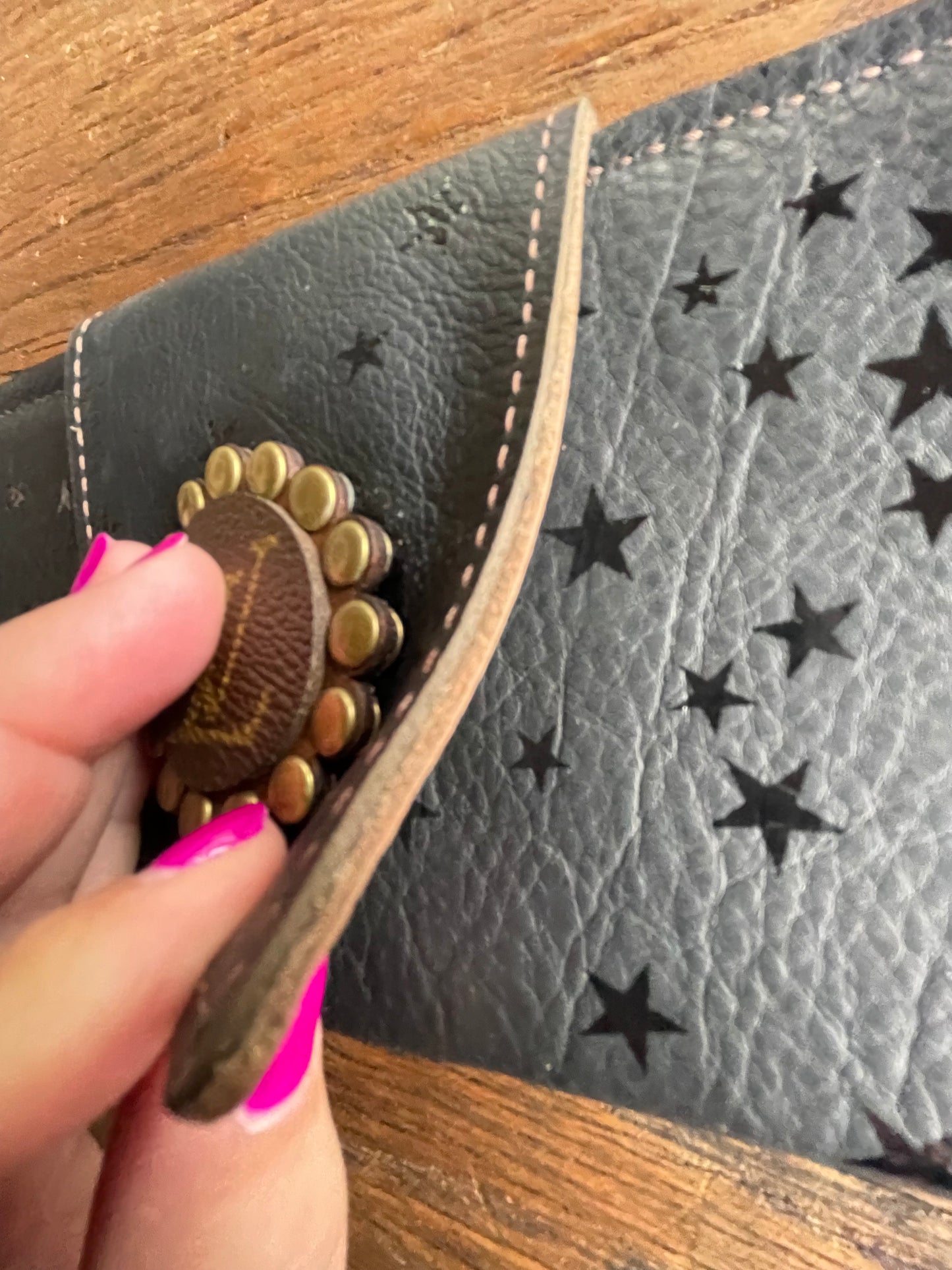 Leather Star Upcycled Wallet 🤩🤩