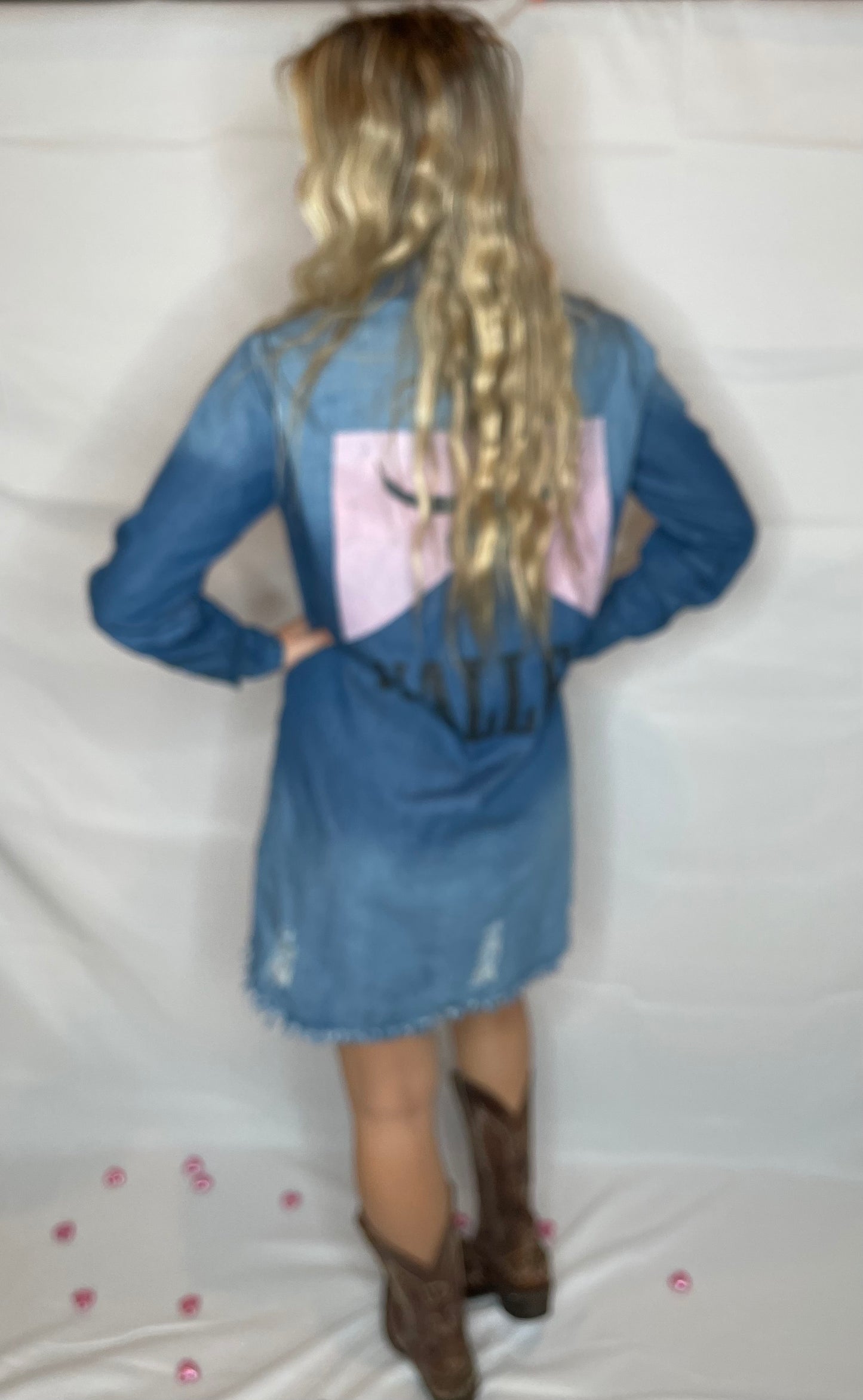 WALLEN Denim Graphic Dress/Cardigan