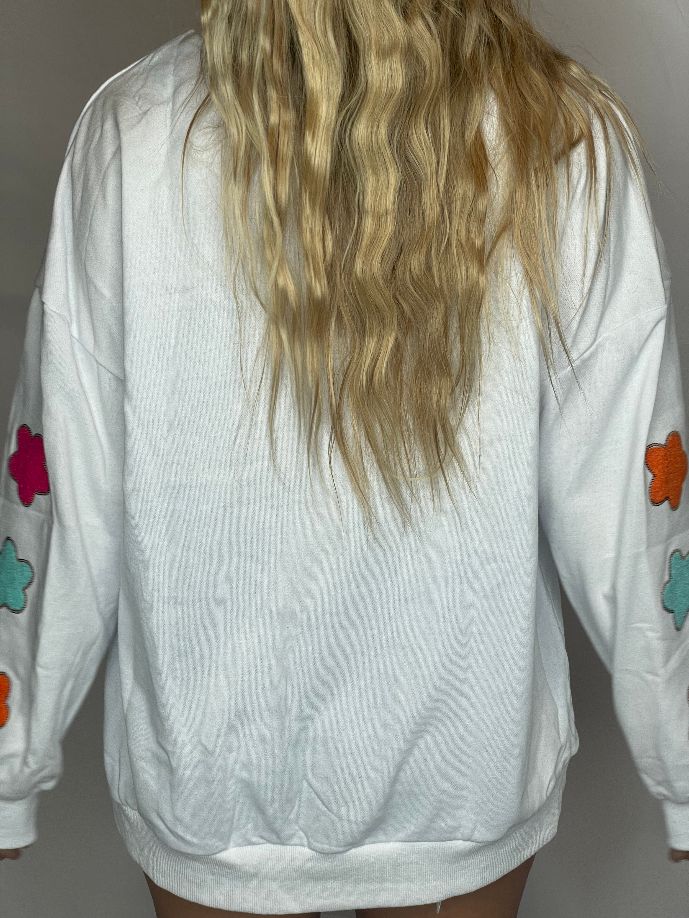 Howdy Sweatshirt with Bright Pops of Color