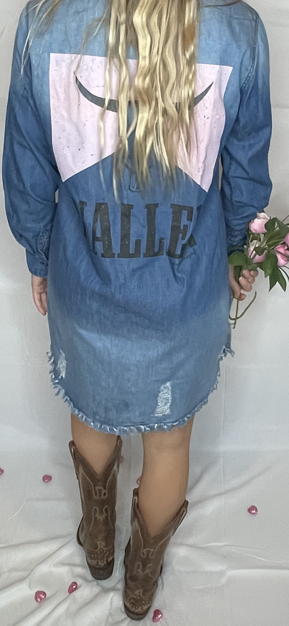 WALLEN Denim Graphic Dress/Cardigan